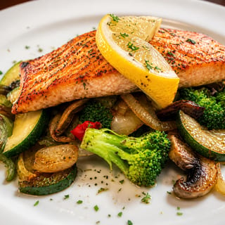 Grilled Salmon & Vegetable