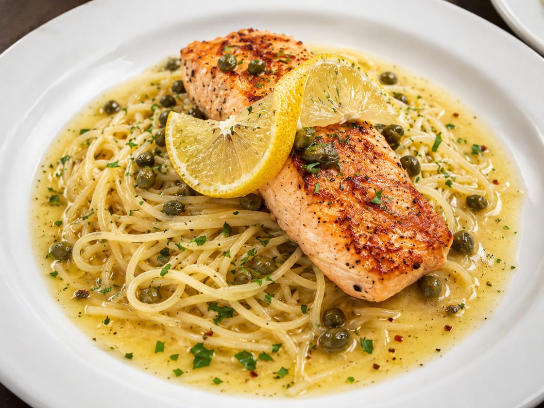 Salmon Piccata.