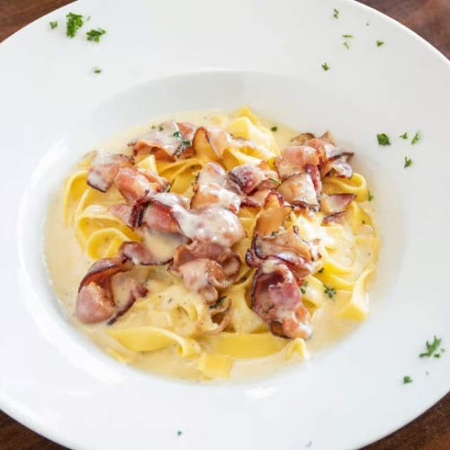 Fettucine Carbonara.